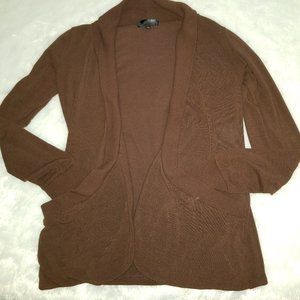Brown Open Cardigan Sweater Size S